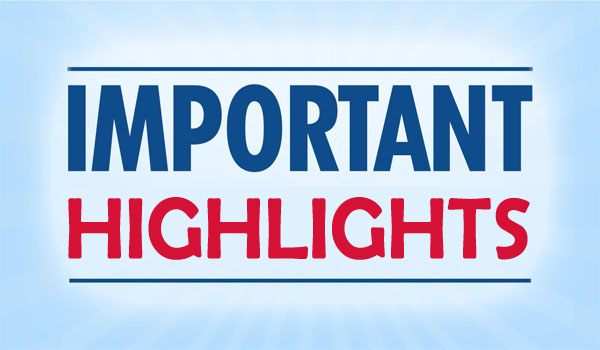 Important Highlights - 4th June 2019