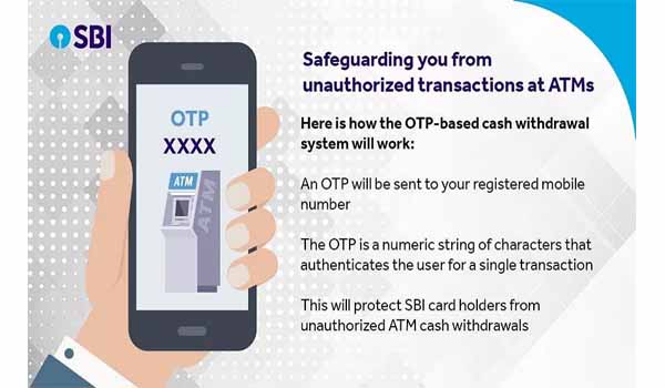 SBI will start OTP-based ATM withdrawal from 1st January 2020