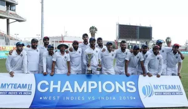 India won Test series 2-0 against West Indies