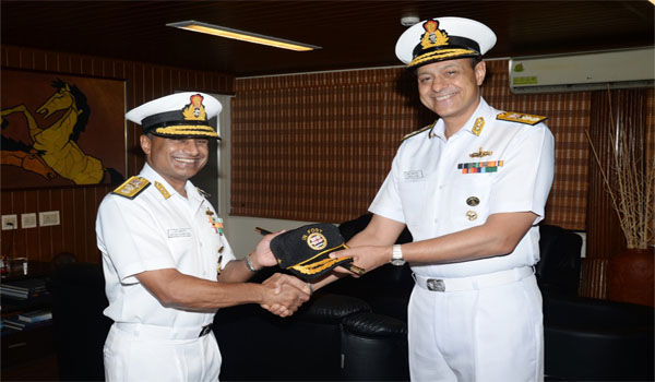 Rear Admiral K. Swaminathan take charge as Flag Officer Sea Training
