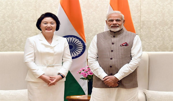 PM Modi met First Lady of South Korea, Kim Jung-sook in New Delhi