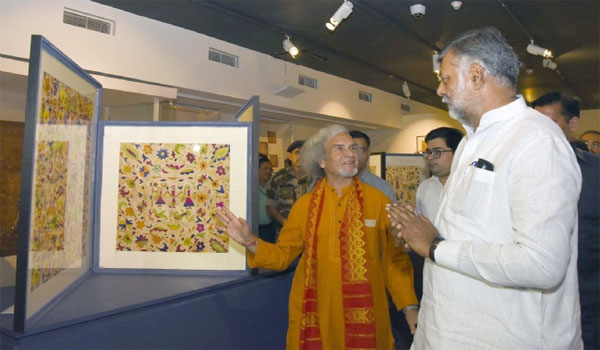 P.S. Patel unveils exhibition 'Unknown Masterpieces of Himachal Folk Art' at the National Museum