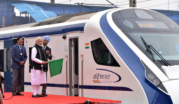Prime Minister Flagging Off Vande Bharat Express