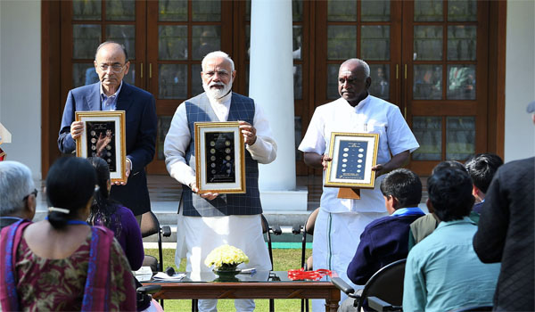 PM Modi launches new Series of visually impaired friendly Circulation Coins in New Delhi