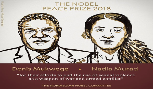 Dr. Mukwege, Nadia Murad win 2018 Nobel Peace Prize