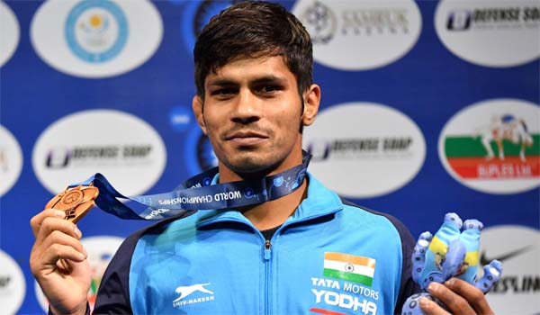 Rahul Aware bags Bronze medal in 61kg freestyle category