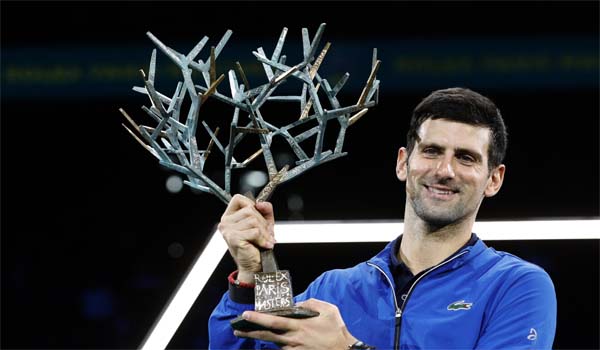 Serbian player Novak Djokovic bags 5th Paris Masters title