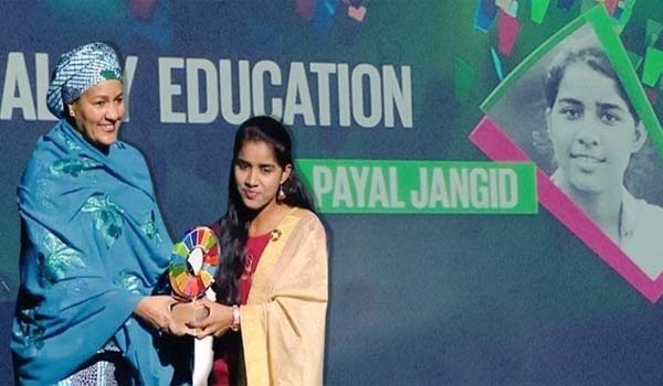 17-years-old Payal Jangid wins Changemaker Award 2019