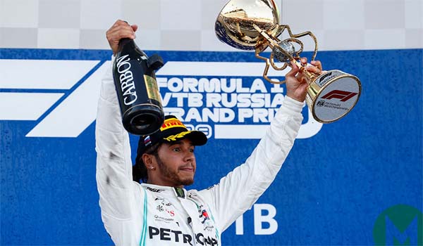 Russian Grand Prix: Mercedes driver Lewis Hamilton bags the title