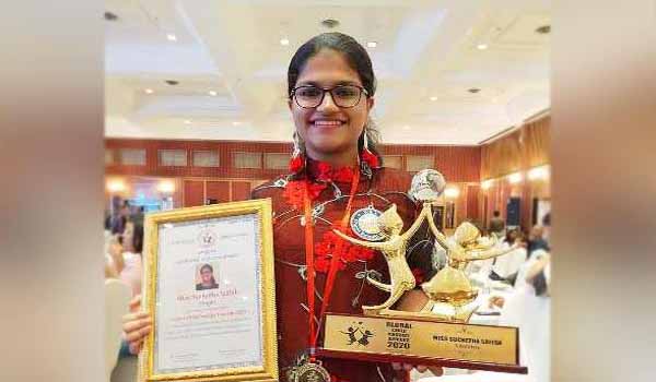Indian girl Sucheta Satish awarded Global Child Prodigy Award