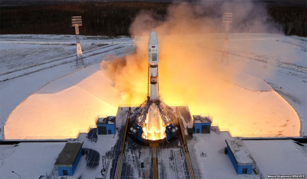 Russia first Soyuz Rocket successfully launched to the International Space Station
