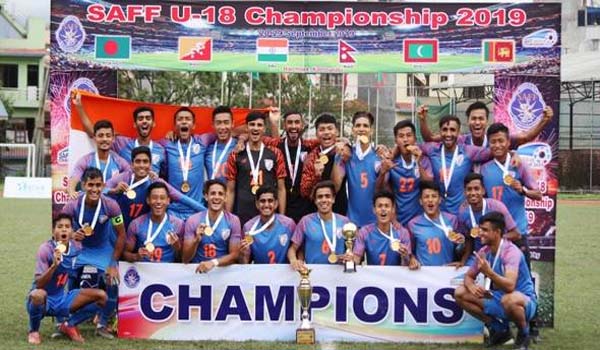 In Football, India wins U-18 title of SAFF Championship 2019