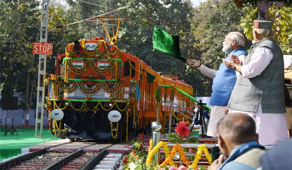 PM Modi flags off first ever diesel-to-electric locomotive at DLW Varanasi