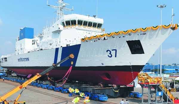 6th Coast Guard Offshore Patrol Vessel 'VAJRA - OPV-6' launched today
