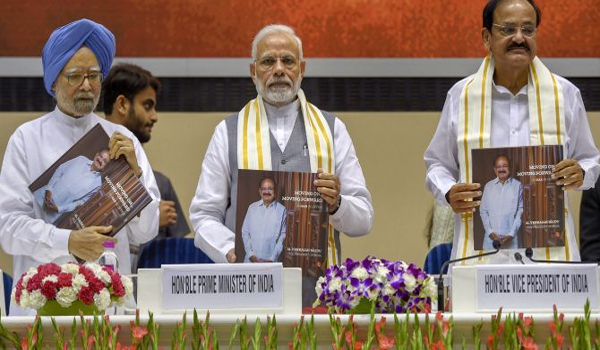 PM Modi released the book 'Moving On, Moving Forward – A Year in Office'