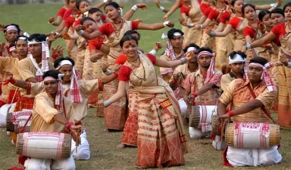 People of Assam celebrates Rongali Bihu festival