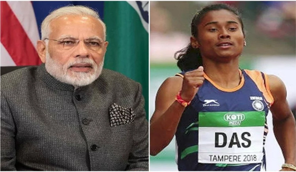 PM Modi congrats Hima Das to Create History in 400m Race