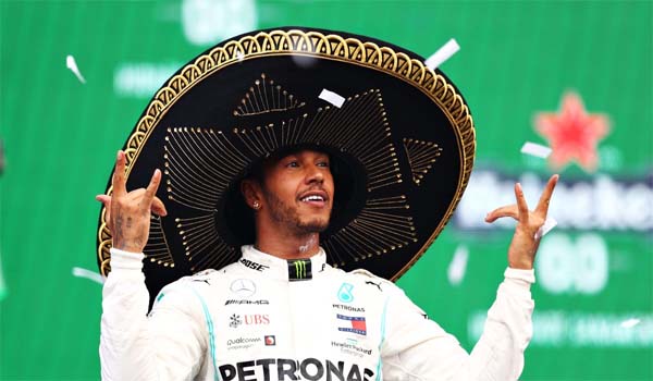 Mercedes driver Lewis Hamilton won the 2019 Mexican Grand Prix