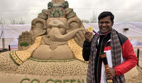 Padmashri awardee Sudarsan Pattnaik selected for Italian Golden Sand Art award