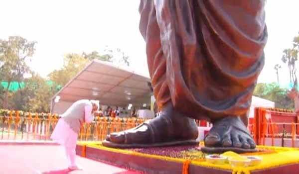 Prime Minister unveiled 63 feet Pt Deendayal Upadhyaya Statue