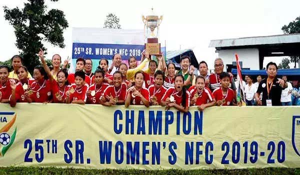 Manipur best Railways to won 25th Senior Women's National Football Champion