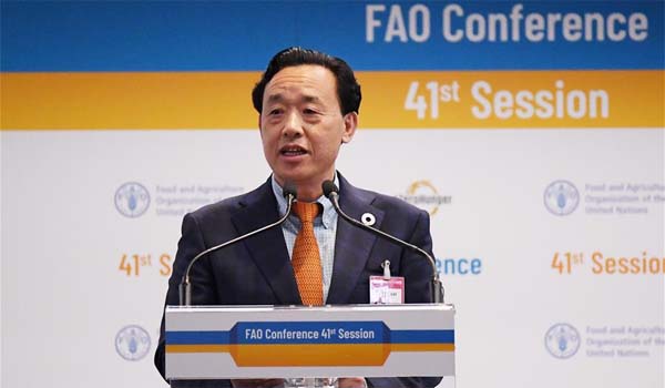 Qu Dongyu Appointed as New DG of UN Food Agency FAO