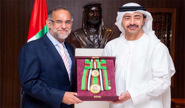 Indian Diplomat N. S. Suri Awarded with Order of Zayed II
