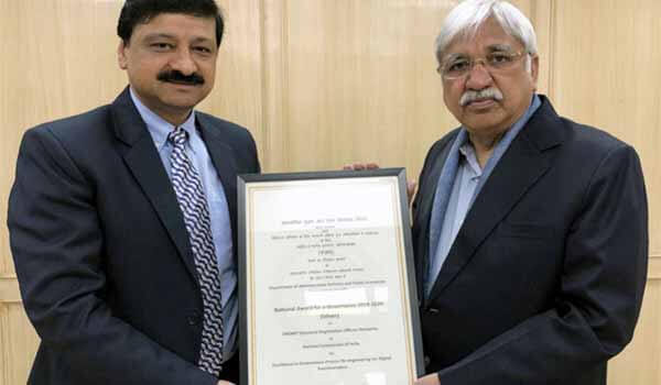 Election Commission of India get Silver Award by DARPG